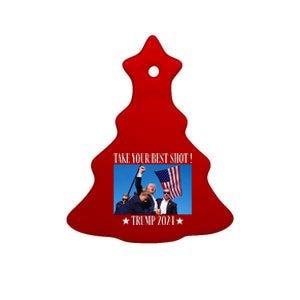 Take Your Best Shot Trump Shot Ceramic Tree Ornament