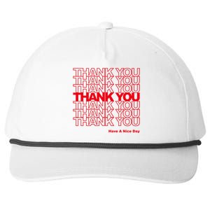 Thank You Bag Gift Snapback Five-Panel Rope Hat