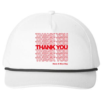 Thank You Bag Gift Snapback Five-Panel Rope Hat