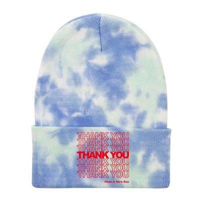 Thank You Bag Gift Tie Dye 12in Knit Beanie