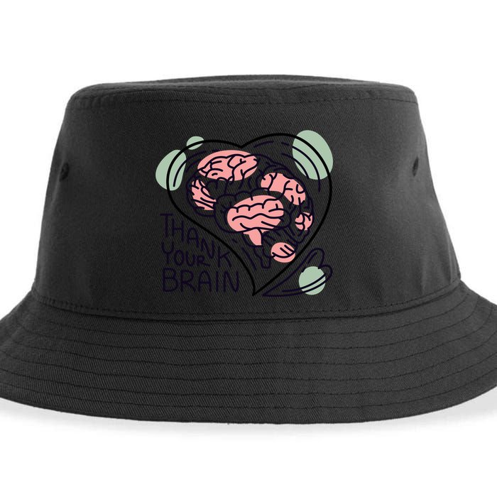 Thank Your Brain Mental Health Sustainable Bucket Hat