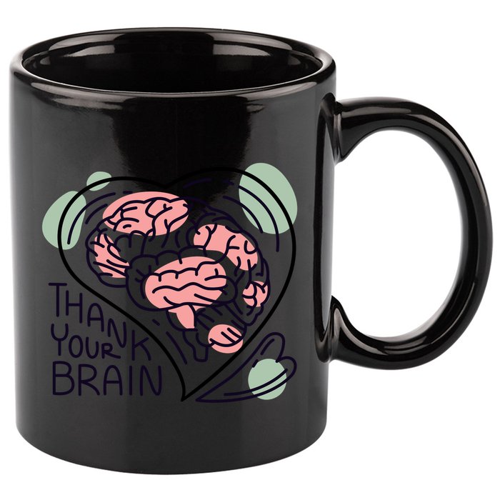 Thank Your Brain Mental Health 11oz C Handle Ceramic Mug