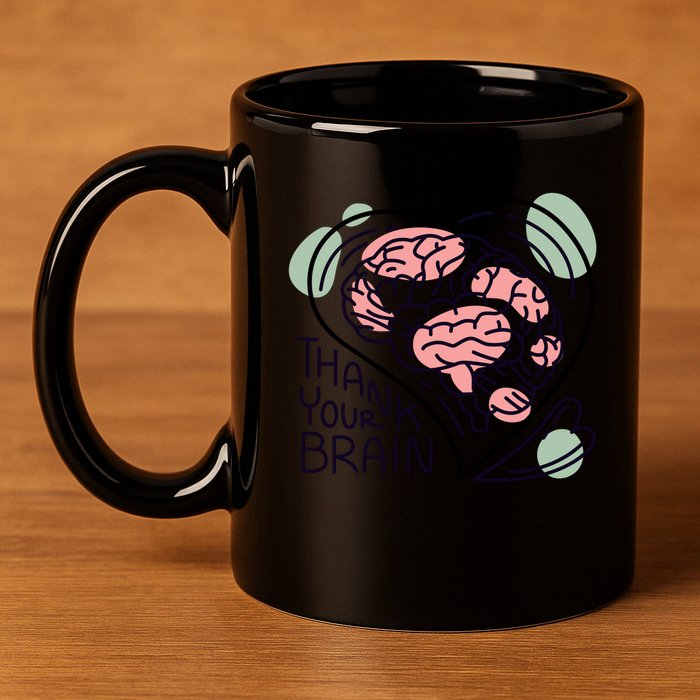 Thank Your Brain Mental Health 11oz C Handle Ceramic Mug