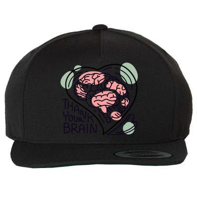 Thank Your Brain Mental Health Wool Snapback Cap