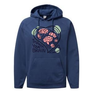 Thank Your Brain Mental Health Performance Fleece Hoodie