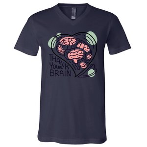 Thank Your Brain Mental Health V-Neck T-Shirt