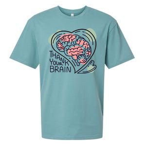 Thank Your Brain Mental Health Sueded Cloud Jersey T-Shirt