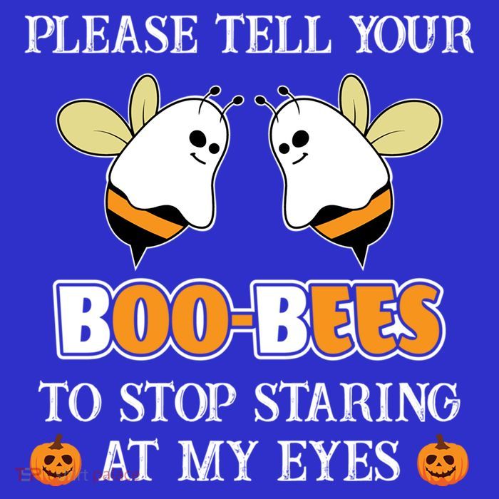 Tell Your BooBees To Stop Staring At My Eye Funny Halloween Cute Gift 16 in Basic Backpack