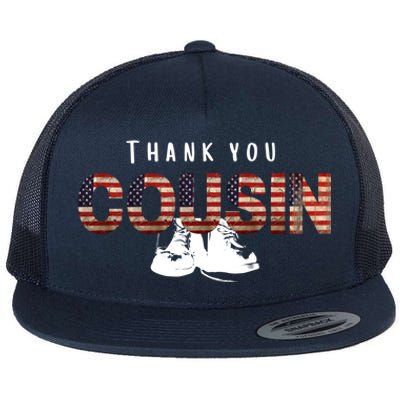 Thank You Cousin Veteran Day Great Gift Flat Bill Trucker Hat