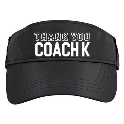 Thank You Coach K Basketball Adult Drive Performance Visor