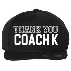 Thank You Coach K Basketball Wool Snapback Cap