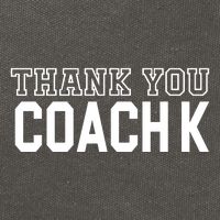 Thank You Coach K Basketball Cotton Canvas Backpack