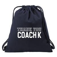 Thank You Coach K Basketball Drawstring Bag