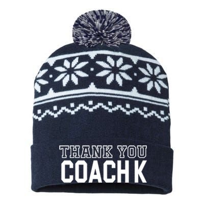 Thank You Coach K Basketball USA-Made Snowflake Beanie