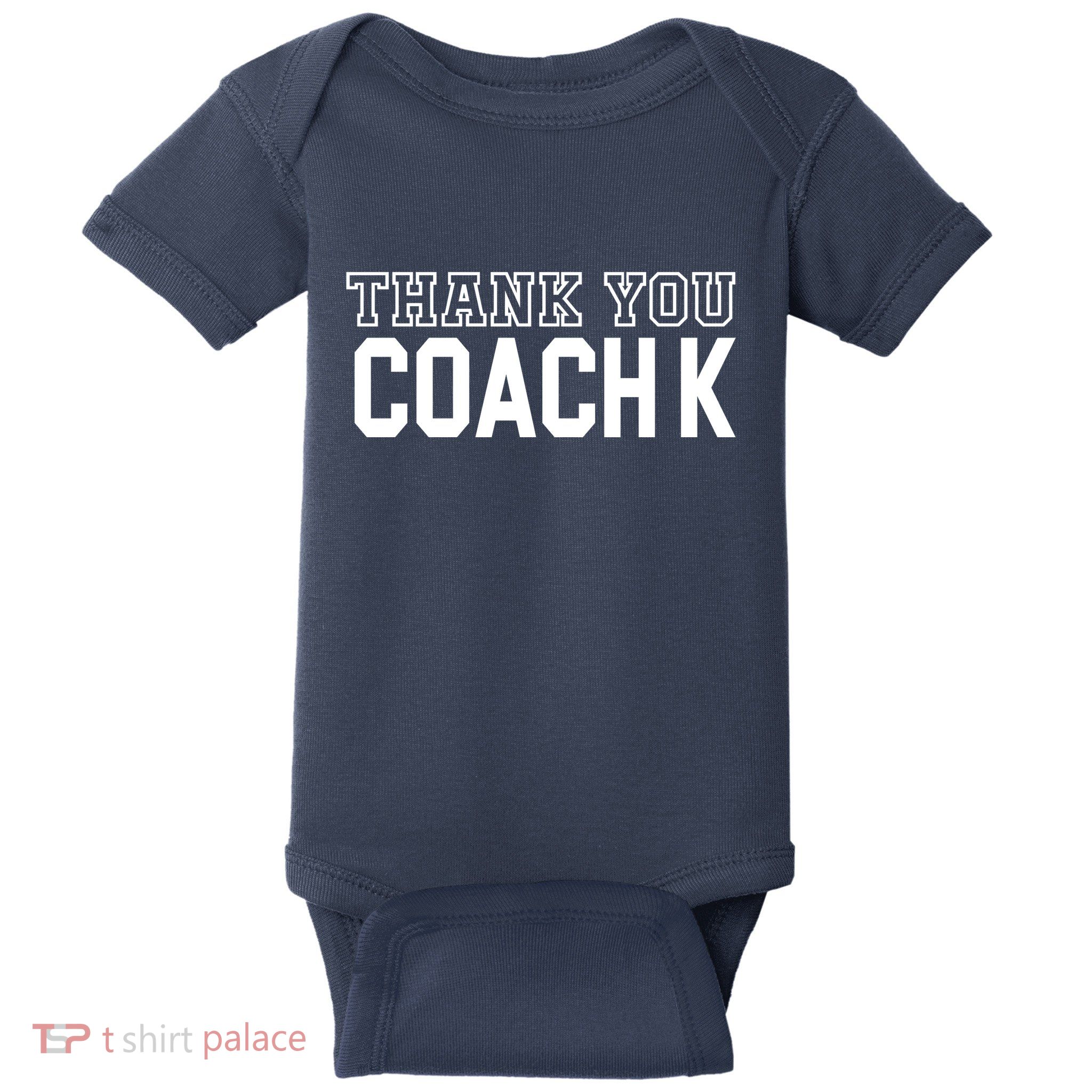 Thank You Coach K Basketball Baby Bodysuit