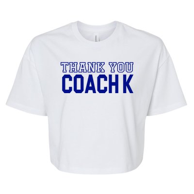 Thank You Coach K Basketball Bella+Canvas Jersey Crop Tee