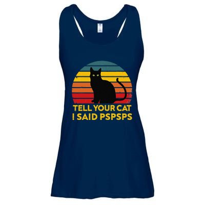 Tell Your Cat I Said Pspsps Funny Saying Cat Lovers Ladies Essential Flowy Tank