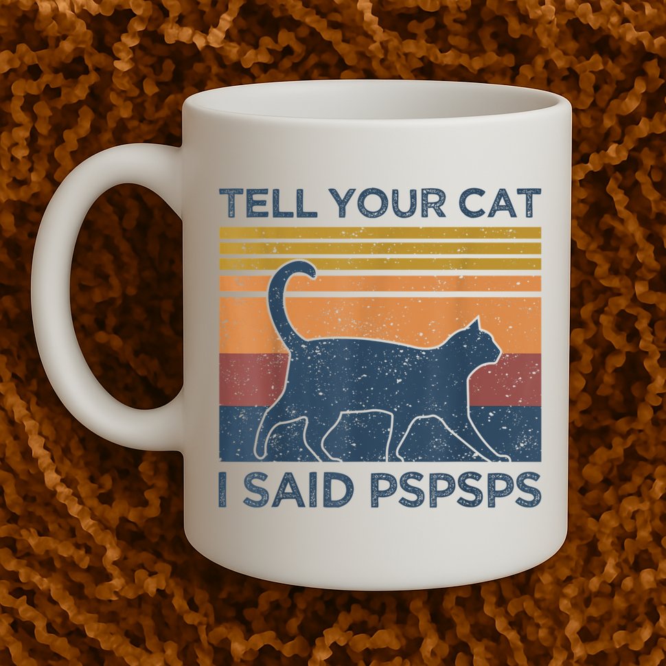 Tell Your Cat I Said Pspsps Cat Lover Vintage Mug