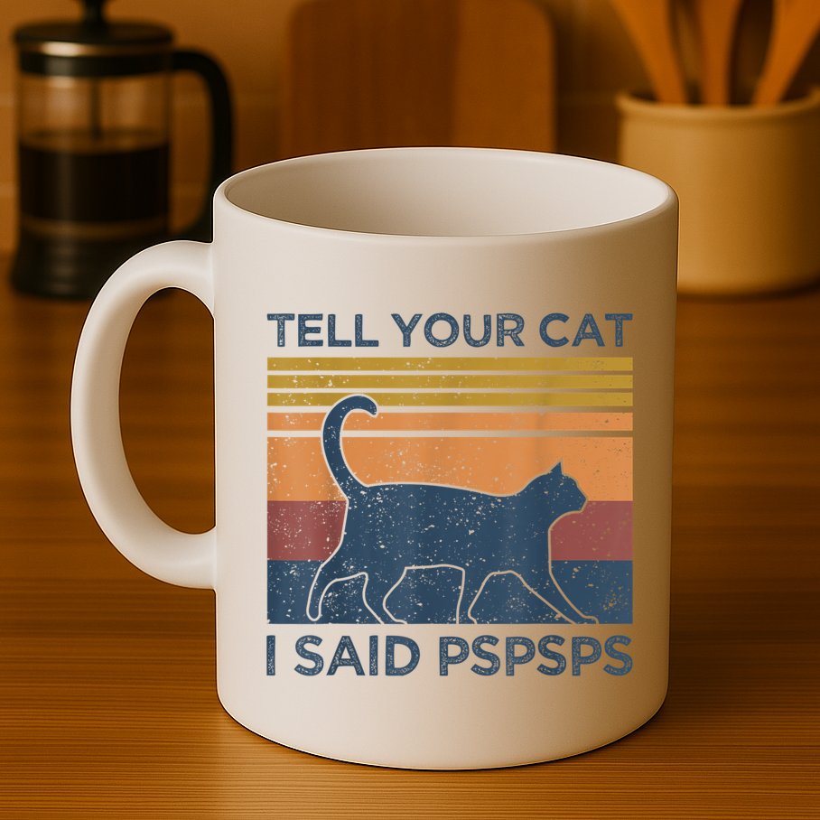 Tell Your Cat I Said Pspsps Cat Lover Vintage Mug