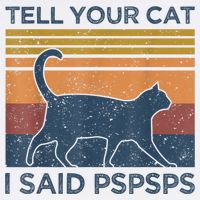 Tell Your Cat I Said Pspsps Cat Lover Vintage Baby Bodysuit