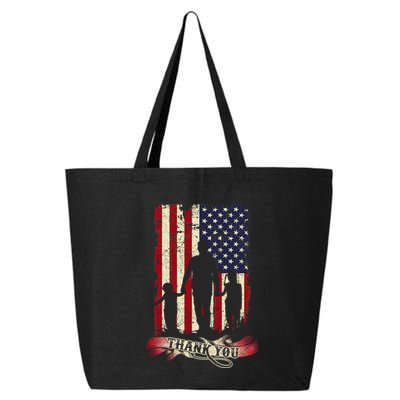 Thank You Daddy American Flag Fathers Day Present For Dad Cute Gift 25L Jumbo Tote