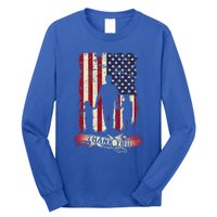 Thank You Daddy American Flag Fathers Day Present For Dad Cute Gift Long Sleeve Shirt