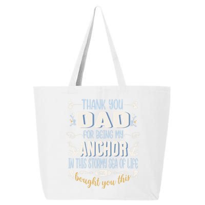 Thank You Dad For Being My Anchor Funny Dad For Fathers Day Funny Gift 25L Jumbo Tote