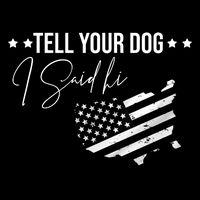 Tell Your Dog I Said Hi Grey Style American Flag Cooling Performance Crew T-Shirt