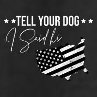 Tell Your Dog I Said Hi Grey Style American Flag Adult Drive Performance Visor