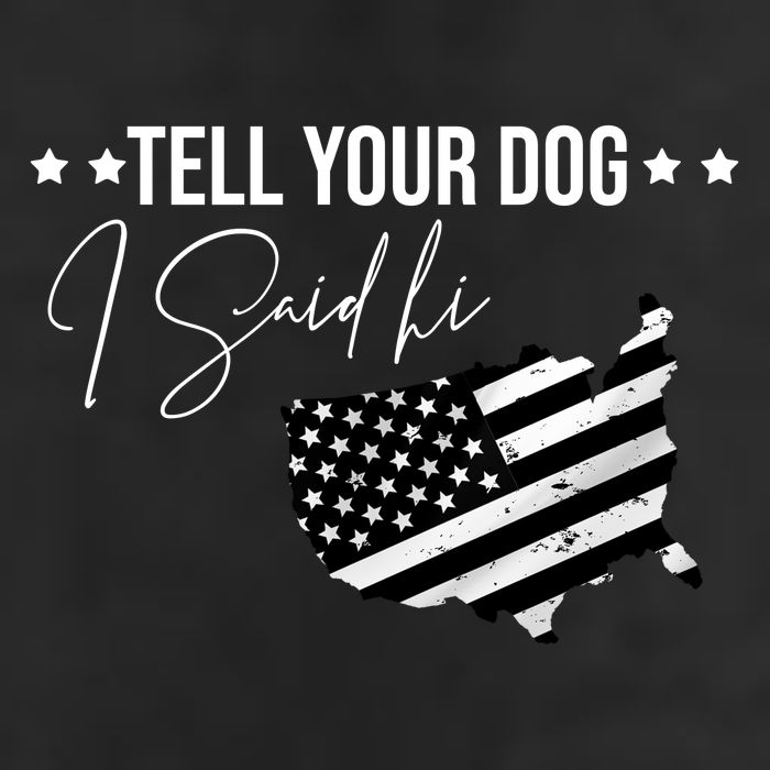 Tell Your Dog I Said Hi Grey Style American Flag Adult Drive Performance Visor