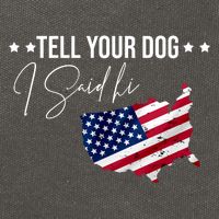 Tell Your Dog I Said Hi US American Flag Cotton Canvas Backpack