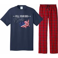 Tell Your Dog I Said Hi US American Flag Pajama Set