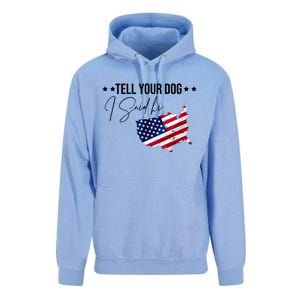 Tell Your Dog I Said Hi US American Flag Unisex Surf Hoodie