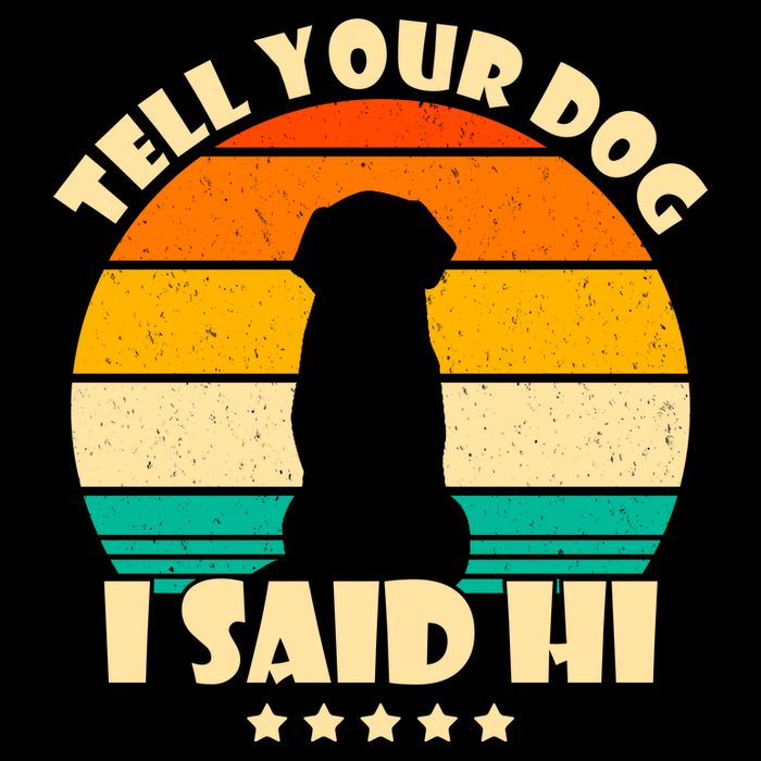 Tell Your Dog I Said Hi Funny Retro Sustainable Bucket Hat