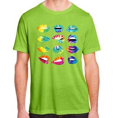 Tye Dye Colorful Hippy Lips Adult ChromaSoft Performance T-Shirt