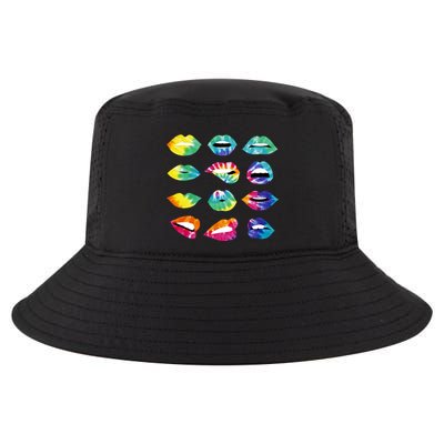 Tye Dye Colorful Hippy Lips Cool Comfort Performance Bucket Hat