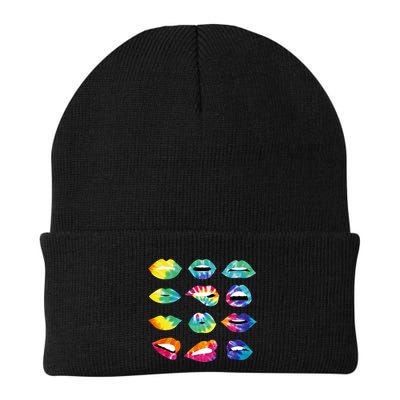 Tye Dye Colorful Hippy Lips Beanie