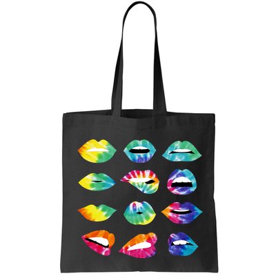 Tye Dye Colorful Hippy Lips Bag