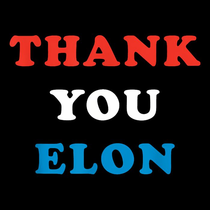 Thank You Elon Stripe Pom Pom Beanie