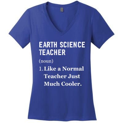 Thank You Earth Science Professor Funny Earth Science Gift Women's V-Neck T-Shirt