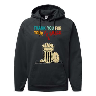 Thank You For Your Feedback Raglan Baseball Performance Fleece Hoodie