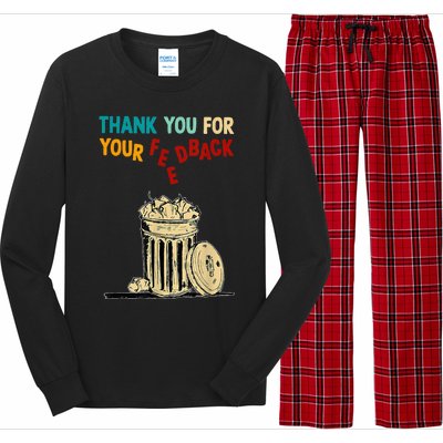 Thank You For Your Feedback Raglan Baseball Long Sleeve Pajama Set