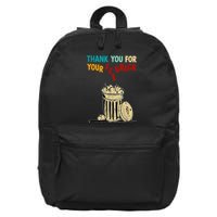 Thank You For Your Feedback Raglan Baseball 16 in Basic Backpack