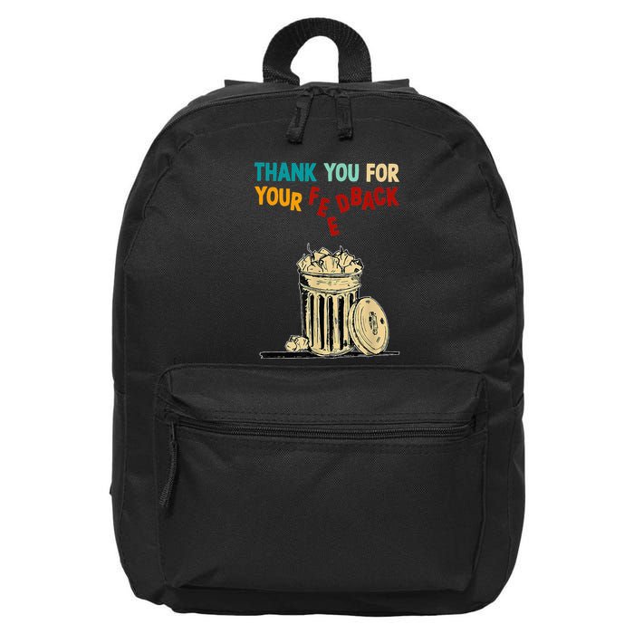 Thank You For Your Feedback Raglan Baseball 16 in Basic Backpack