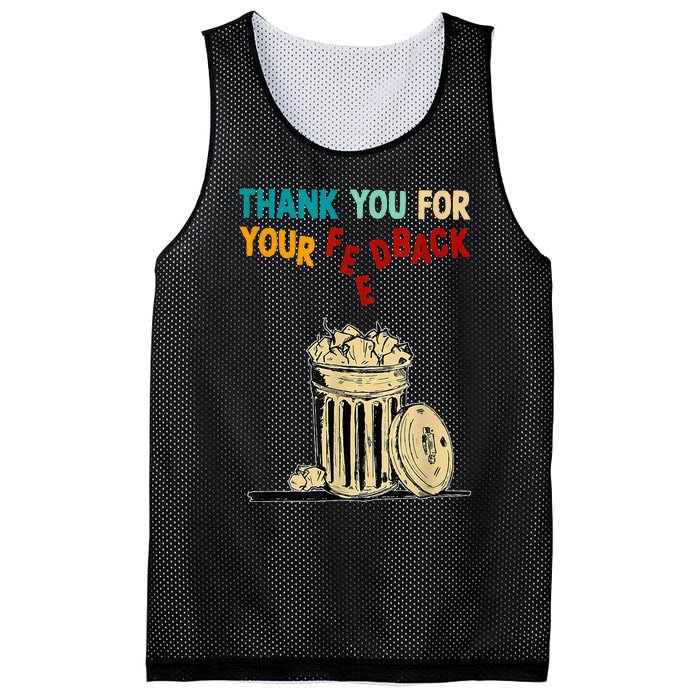 Thank You For Your Feedback Raglan Baseball Mesh Reversible Basketball Jersey Tank