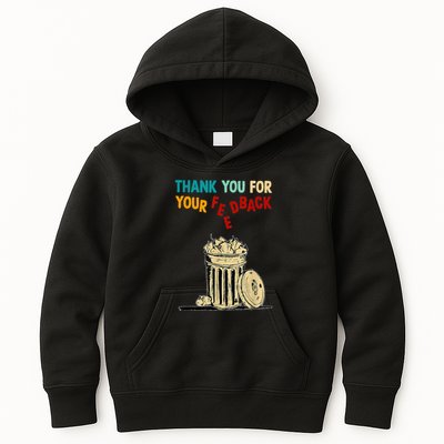 Thank You For Your Feedback Raglan Baseball Kids Hoodie