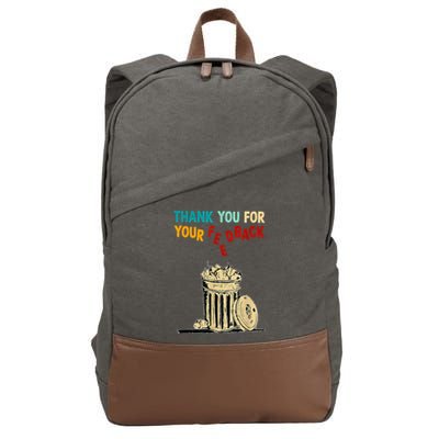 Thank You For Your Feedback Raglan Baseball Cotton Canvas Backpack
