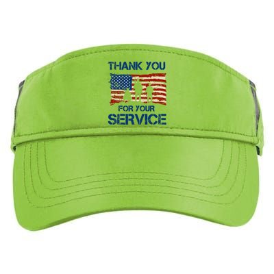 Thank You For Your Service Veterans Day Vintage USA Adult Drive Performance Visor