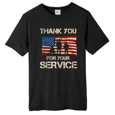 Thank You For Your Service Veterans Day Vintage USA Tall Fusion ChromaSoft Performance T-Shirt