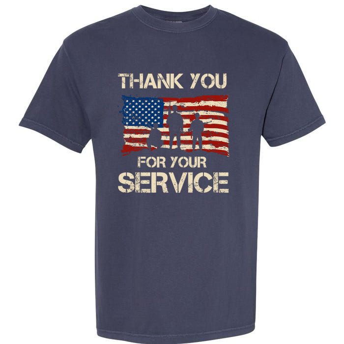 Thank You For Your Service Veterans Day Vintage USA Garment-Dyed Heavyweight T-Shirt